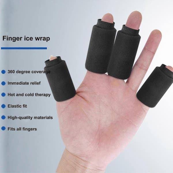 Finger Isærmer 4 Ispakker til Fingre, Tommelfingre & Tæer Varm Kold Terapi Purple