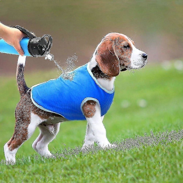 Kjølevest for hund, lett kjølejakke, pustende øyeblikkelig kjølende vest for hund til tur, jakt, trening, sport og utendørs XS