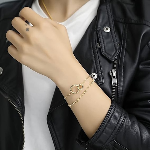 Gullbelagt Dråpeformet Armring 4