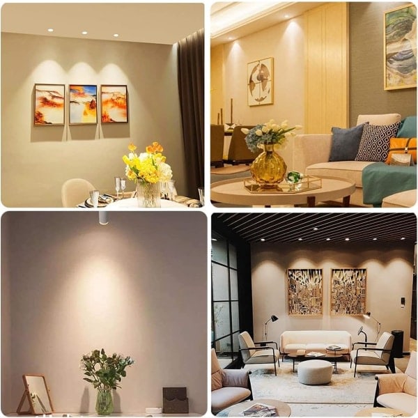 LED GU10 Spotlight glödlampor, 5W varmvit 3000K (motsvarande 50W halogen) Energibesparande glödlampa, 400LM 120° spridningsvinkel ej dimbar, 10 st.