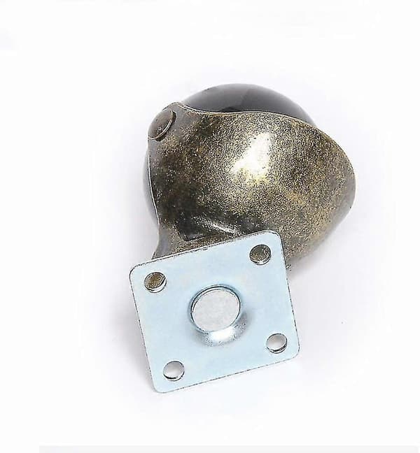 4 Kulehjul med Brems - Antikk Messing Kontorstol Hjul, 2.0 Tommer (50mm)-1
