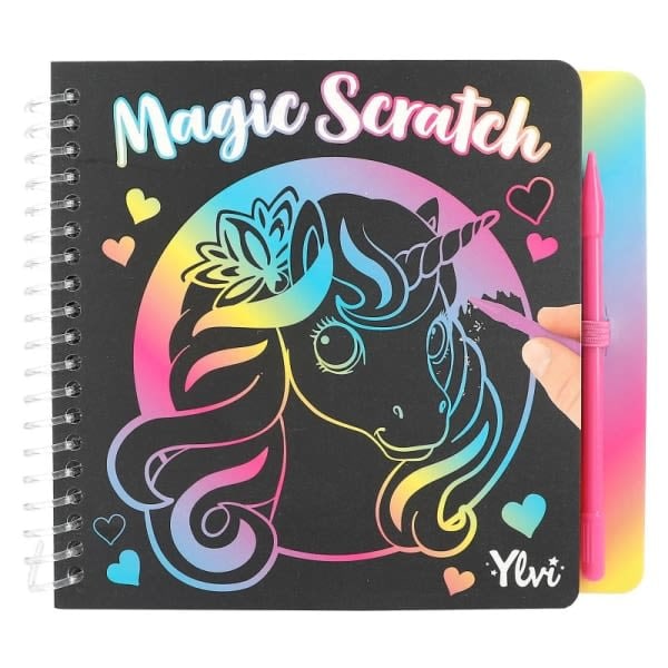 Puslespillbok Mini skrape UNICORN