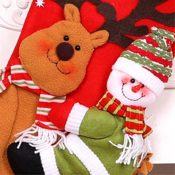 Julstrumpor Jultomte Strumpa Xams Trädprydnader Barnpresenter Väska Spis Hängande Familj Deko