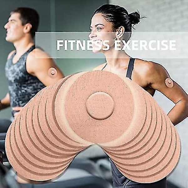 Sensorbeskyttelse for Freestyle Libre, Vanntette Sensor-klebepatcher CGM Sensorbeskyttelse Uten Lim Brown 20pcs