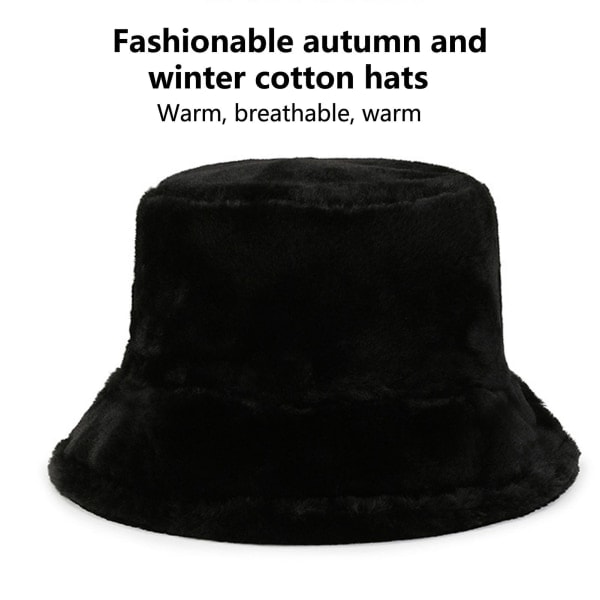 Varm Lue Kort Skygge Flat Topp Myk Følelse Mote Tilbehør Hold Varmen Fluffy Varm Fuskepels Fiskerhatt Beige