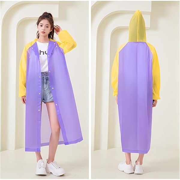 Vandafvisende poncho til voksne, Unisex regnponcho, vandtætte ponchos til voksne, Hold dig komfortabel og tør