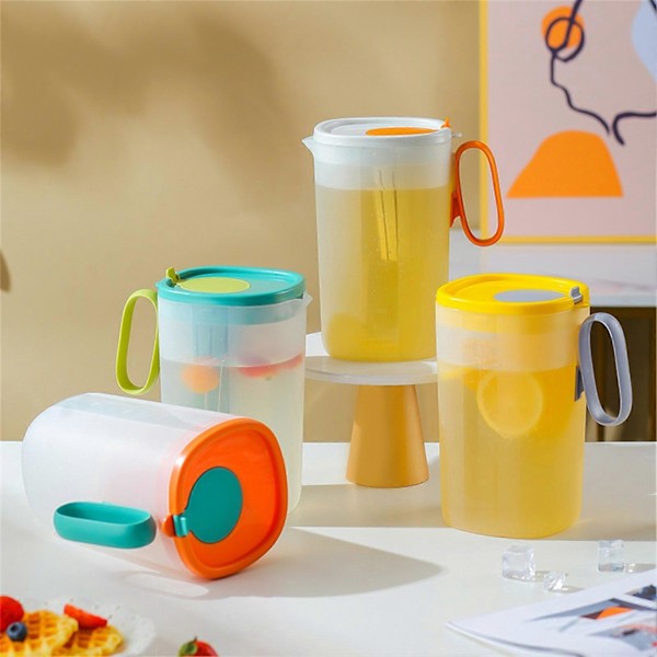 1550ML/2200ML Vandkanden Stor Kapacitet Kuldebestandig Plastik Sprøjtsikker Robust Kold Kande Sommer Tilbehør Green L