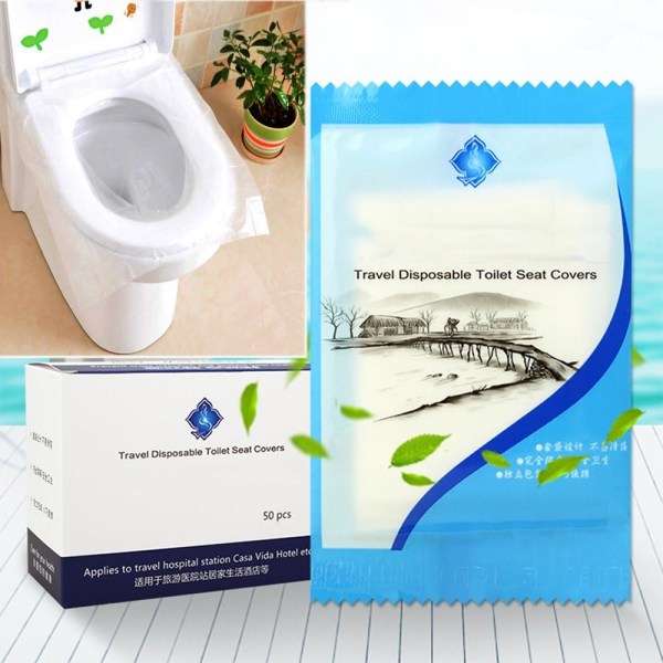 Travel Waterproof Disposable Toilet Seat Covers Toilet Toilet Seat for Camping Toilet Seats Protection Anti Bacterial Universal Toilet Seat