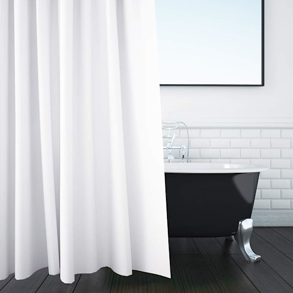 Suihkumatto Hometta ja Hometta Kestävä, 180 x 180 cm (71 x 71 tuumaa) | Vedenhylkivä Kangas White