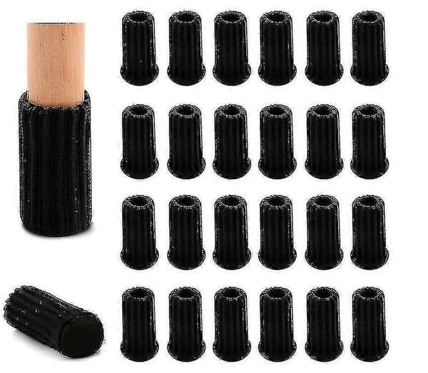 16-pack Stolsbensskydd - Stickade Möbelstrumpor black