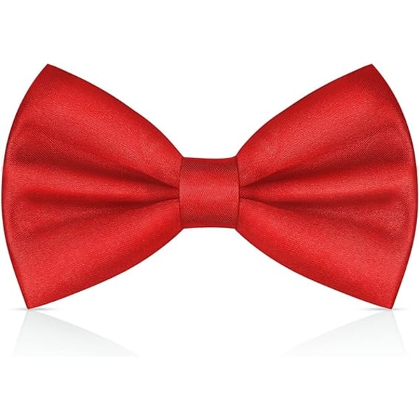 Slips för män, klassisk enfärgad slips för män, slips i satin, justerbar slips för formella tillfällen, fester, bröllop Red