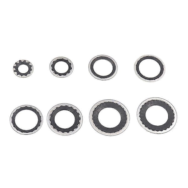 Automotive Airconditioneringssystem Kompressor O-ringe Kit Reparationsforsegling Pakning Black