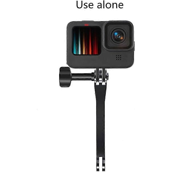 Alumiininen jatkovarsi GoPro Max Hero 8 Yi Sjcam Eken -kameroille, urheilukameroiden valokuvausliitäntäadapteri, kameratarvikkeet