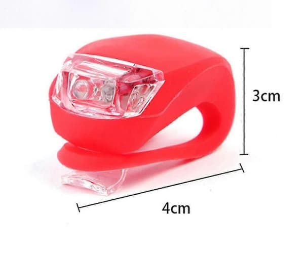 10x sykkellampe sykkel frontlys baklys hjullys LED silikonlampe