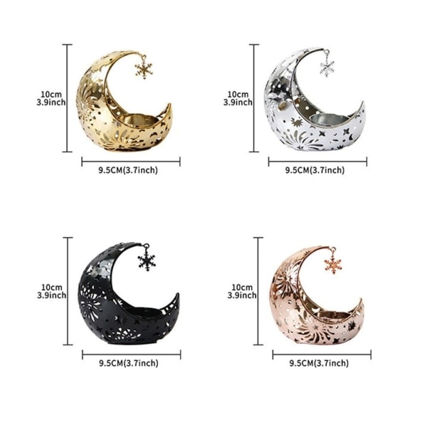 Ramadan Lys Lanterne Lysestage Silver