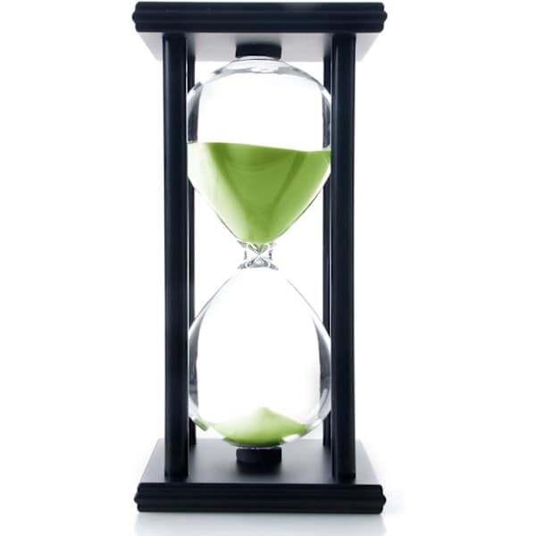 Timeglas Sand Timer, 60 Minutter Træ Sandur Green
