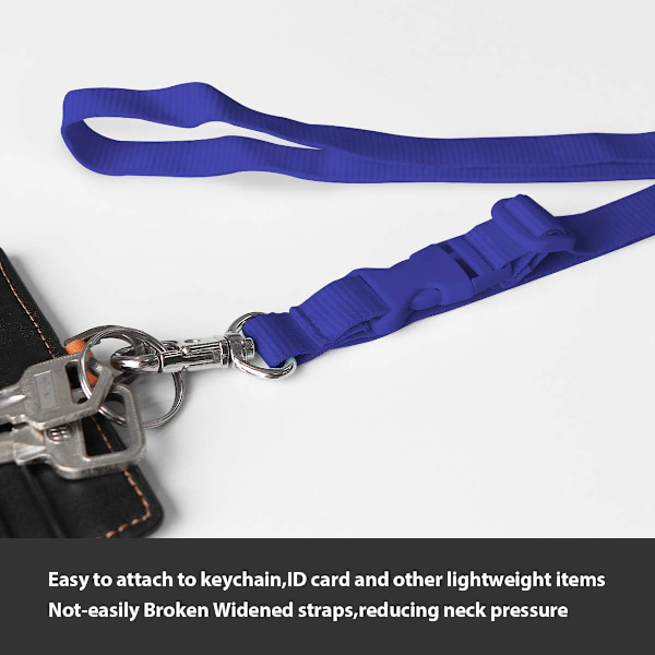 1 stk Mobiltelefon Lanyard Stropp Veskeholder med Avtakbar Halsstropp Universal for Smartphone iPhone 8,7 6S iPhone 6S Plus Dark Blue