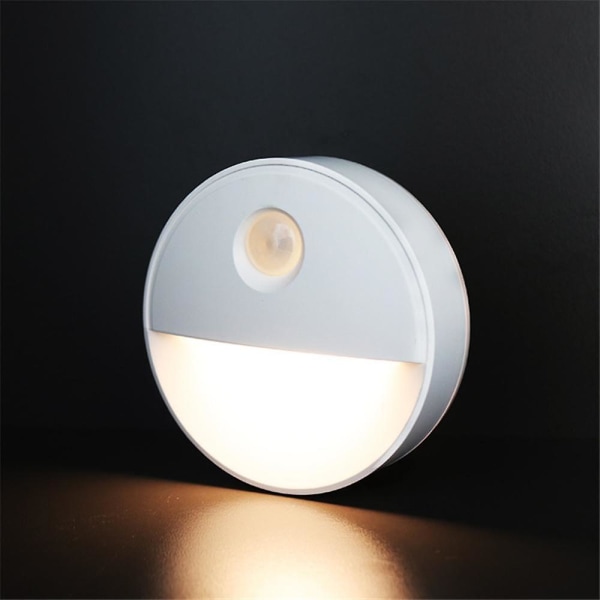 3PCS Motion Sensor Automatic Night Light, Closet Light, Energy Saving (Half Moon Warm Light)