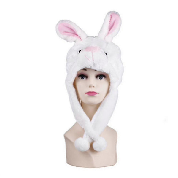 Plushdjurhuvor i en storlek, keps i polyester med fleecefoder rabbit