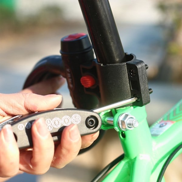 Cykelreparationsværktøjssæt - DAWAY B32 Cykel Multifunktionelt Mekaniker Reparationsværktøjssæt Taske, 16 i 1 Multifunktionelle Værktøjer, Dæk Lappesæt Inkluderet