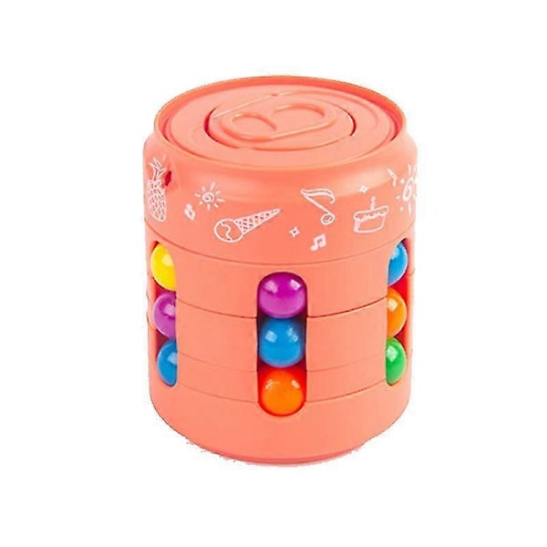 Pyörivä Magic Bean -lelu Fidget Cube -lelu Lapsille Rubikin kuutio -lelut stressistä helpottamiseen Orange