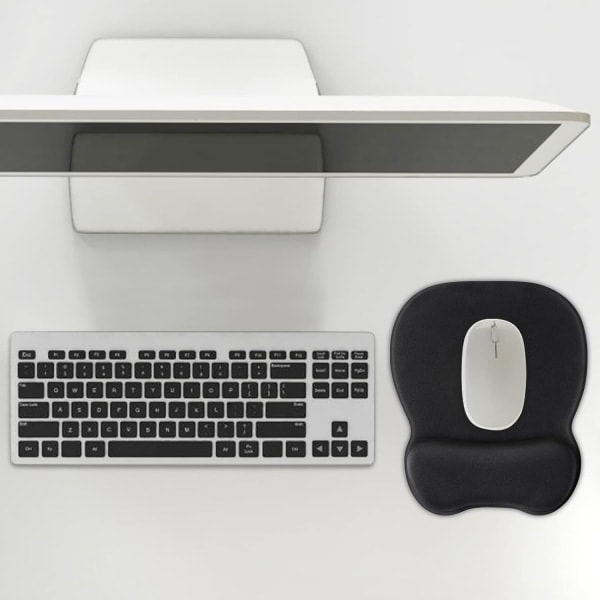 Musmatta med Gelhandledsstöd, Ergonomisk Musmatta Storlek L 250x210mm - Tvättad Mikrofiberyta - Halkfri Klibbig Silikonbotten - för Gaming