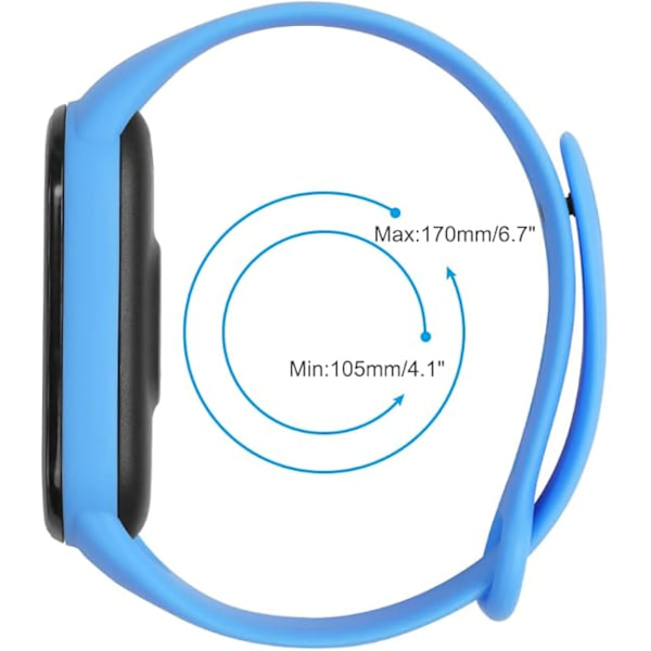 Rannekkeen Vaihto Xiaomi Mi Band 5 ja Mi Band 6:lle Yhteensopiva Silikoninen/Neulotu/Ruostumattomasta Teräksestä Valmistettu Vaihtokellohihna Säädettävä Urheiluhihna pink+Yellow+Blue 5,6