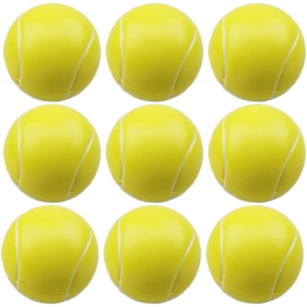 Pehmeät vaahtomuoviset tennispallot, 9 kpl korkeasti pomppivia vaahtomuovipalloja, pehmeät pallot sisä- ja ulkoliikuntaan, sienitennispallot lapsille, pojille, tytöille ja aikuisille