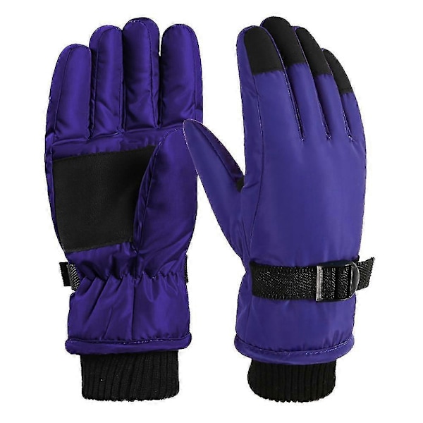 Vinterhandskar för barn, snö- och skidhandskar, ungdomshandskar för kallt väder för skidåkning Purple