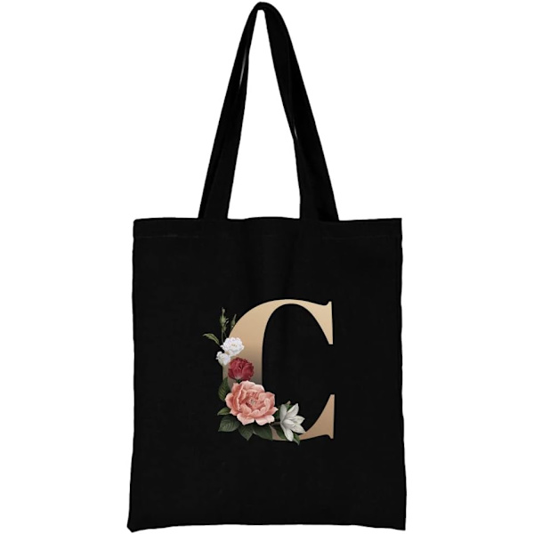 1 stk. Tote Bag Pink Blomster Bogreol Album Design Bomulds Canvas Tote, Miljøvenlig Super Stærk Vaskbar God Valg