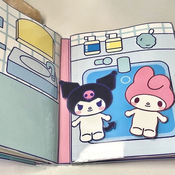 Hiljainen kirja Sanrio Doudou -kirja opettavainen kotitekoinen Kuromi-kirja A9