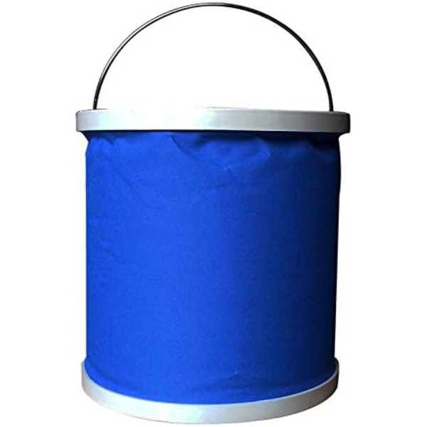 Multifunktionell hopfällbar hink - lämplig för camping, fiske, strand, hem, utomhussporter - 11 liters hinkkapacitet