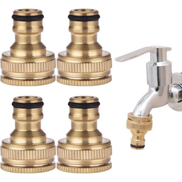 4 sets of brass hose fittings-1/2 and 3/4 adapter hose fittings