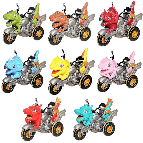 Dinosaur Motorcykel Pojkar Presenter Barn Leksak Fjärrkontroll Diy Kreativ Deformation Bil Leksaker Blue A