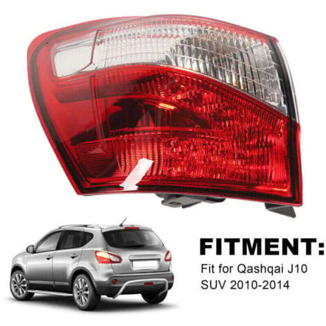 Vandtæt 12V LED Baglygte – Stødresistent – Høj Lysstyrke til Qashqai 2010-2014 – Nem Installation - BR00A