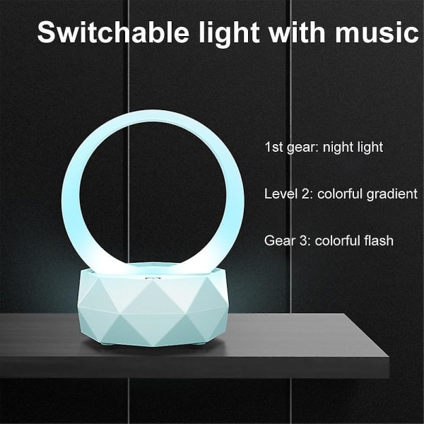 Nattlampa Bluetooth-högtalare Trådlös Minihögtalare Färgrik Högtalare Light blue