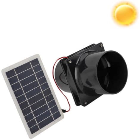 10W Solar Udsugningsventilator – 12V Solpanel – Luftcirkulation til Drivhuse, Autocampere, Hønsehuse – Nem Installation