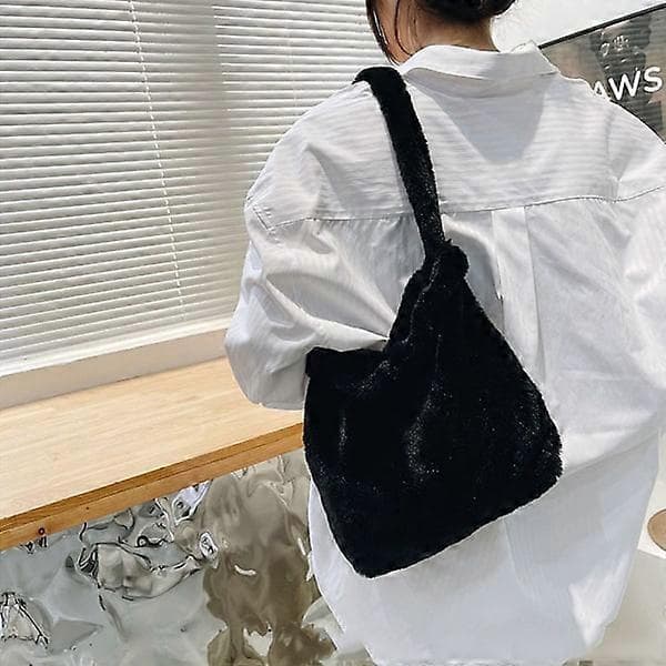 Fluffy skuldertaske Shoppingtaske leopard