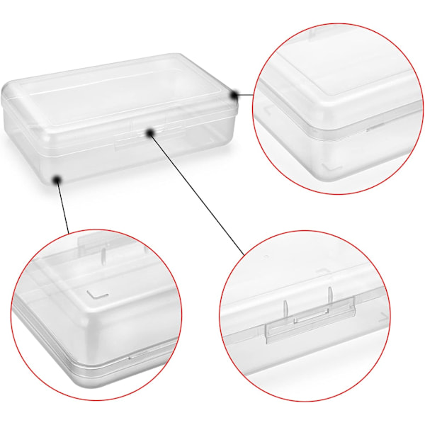 5 Pak Plast Blyantsæske Holder Blyantsæske, Hjemmekontor Utility Opbevaringsboks Cubby Bin Organizer Sæske til Kontorartikler, Klar