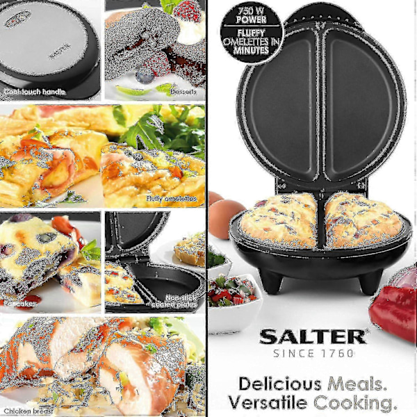 Dubbel Omelettmaskin Dubbel Äggkokare med Non-Stick-plattor, Djup Elektrisk Multikokare, 2-3 Minuters Förvärmning Bättre Val från JJGI