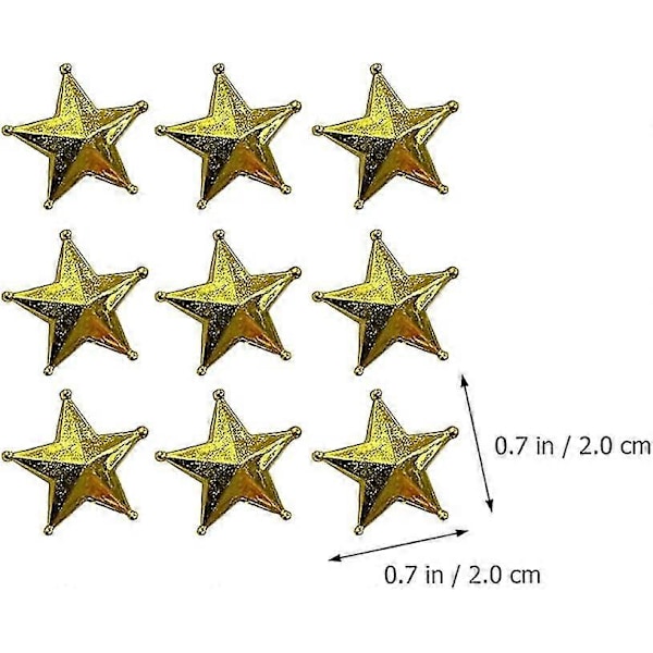 Guldstjärna för litet julgran - 50 st Mini Stjärna Julgrans Toppar