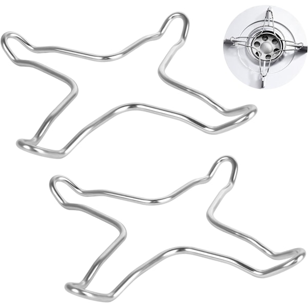 2 st gasringreducerare, rostfritt stål gasspispannsupport trivet spisplatta gasspisplatta galler trivet wok support rack pot gasspiskors