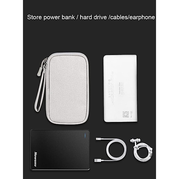 Dubbellagers Powerbankfodral Powerbankväska Powerbank Resefodral Förvaringsväska för Romoss Samsung Anker 20000mAh 10000mAh Powerbank (Blå)