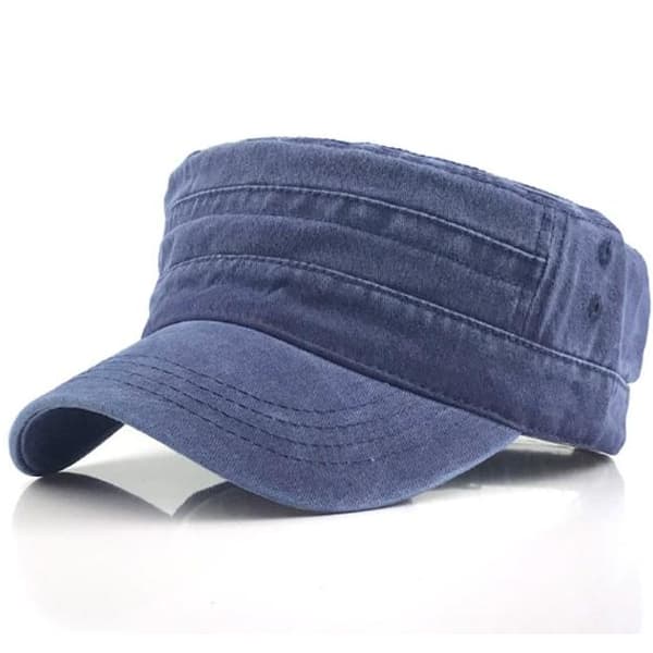 Justerbar 6-Panel Baseball Caps Blå for Menn og Kvinner