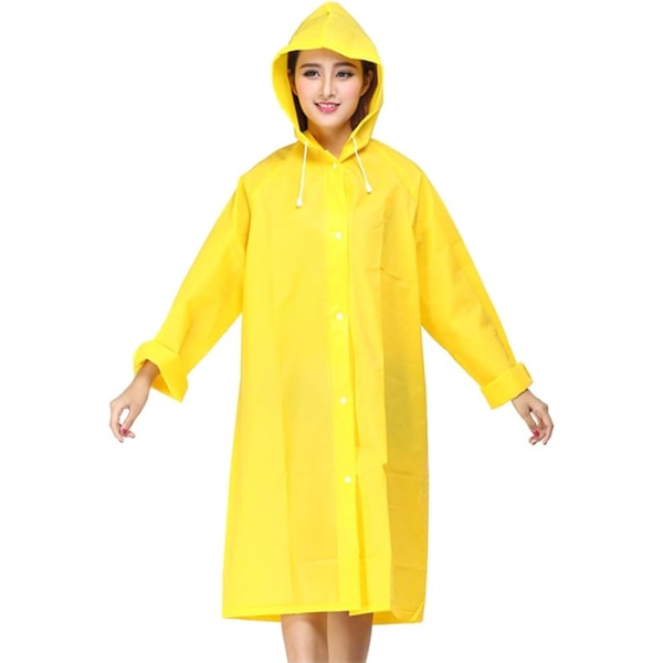 Regnjacka mode unisex regnjacka för vuxna (gul, L) l