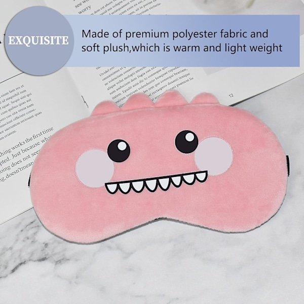 Cartoo Mask Mjuk Plysch Ögonmask för Sömn Resa Blockera Sömnmasker Ögonöverdrag Nyhet Söta Djur Ögonskydd Pink