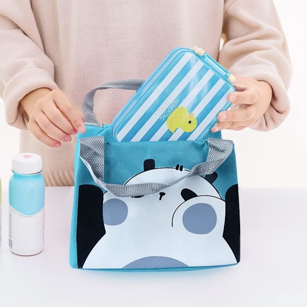 Lounaskassi tytölle, Mini Isotherm Lounaskassi, Kylmälaukku Lapsille, Piknik-Kassi Söpö, Vedenkestävä Lounaskassi, Taittuva Lounaskassi Työhön Kouluun Piknikille Blue