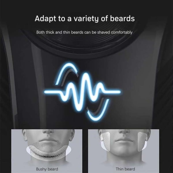 Vaskbar elektrisk barbermaskin for menn Skjeggtrimmer Forenklet Standard