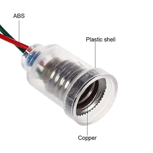 E10 Fatninger - Pakke med 12 - ABS Plast og Kobber - Kablet til LED'er - Elektrisk Test og Projekter