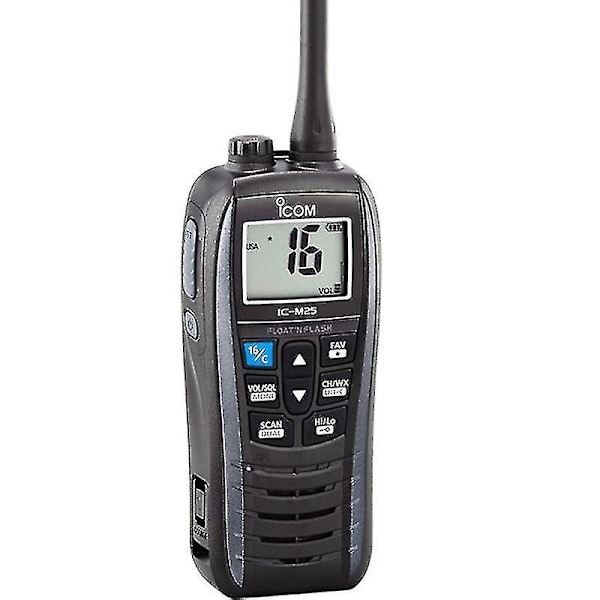 IC-M25 Båd Marine Metallic Grå Letvægts Flydende Håndholdt VHF Radio